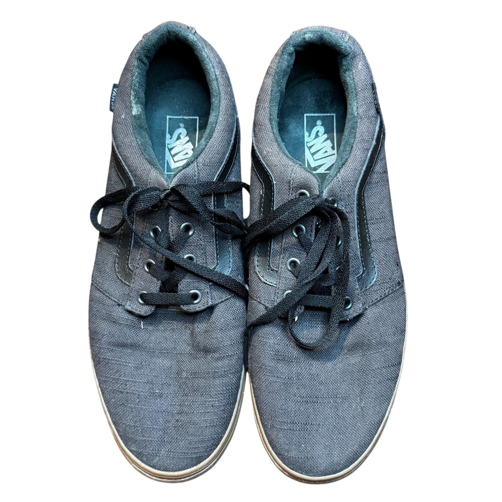Vans Skate Shoes Mens Size 12 Gray Canvas Low Top Lace Up Skateboard Casual